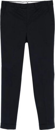 Pantaloni Torino Pantalon met rechte pijpen en riemlussen - Heren - Nette broeken - Blauw - 2XL - Leer - Broeken