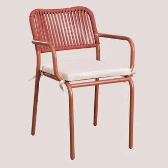Sklum Set Di 6 Sedie Da Pranzo Impilabili Con Braccioli In Corda Intrecciata Arhiza Sklum