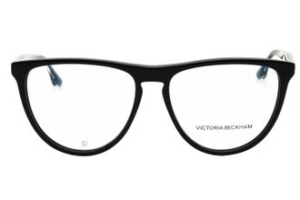 Victoria Beckham VB2672 Black Oval Acetate Eyeglasses - Black