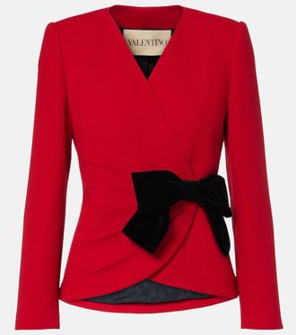 Valentino Bow-detail virgin wool jacket
