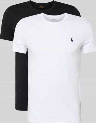 Polo Ralph Lauren T-Shirt mit Label-Stitching in Black, Größe XXL