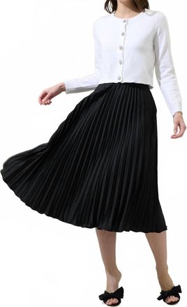 Sugarlips Sidney Pleated Maxi Skirt In Black