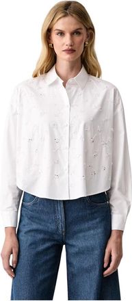 A|X Armani Exchange Camisa de flores de corte relajado - Blouses & Shirts - Mujer - Blanco - XS