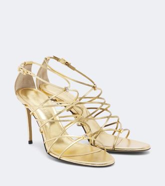 Mach & Mach Daisy embellished leather sandals