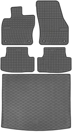 OEM Juego De Alfombrillas De Goma Para Coche Y Alfombrilla Para Maletero Para Skoda Karoq Crossover A Partir De Noviembre De 2017