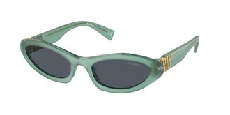 Miu Miu MU09YS 19L09T Womens Sunglasses Green Size 54