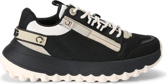 Kurt Geiger Womens Lowell Zip Sneakers - Black Fabric - Size UK 3