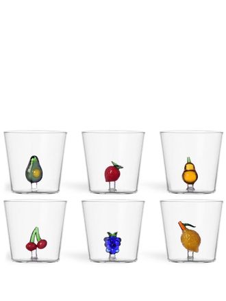 Ichendorf Fruits and Flowers glass tumblers (set of six) - unisex - glass - One Size - White