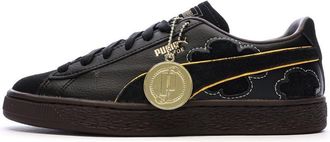 Puma Black/Brown Junior Suede 4 One Piece Sneakers, Black, 5 UK