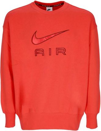 Nike Air Fleece Sweatshirt - Dames - Sportshirts - Rood - L - Katoen - Fitness