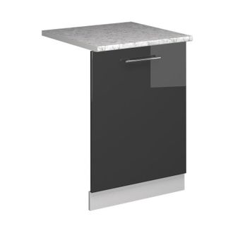 Vicco Panel Frontal Del Lavavajillas Fame-line, Antracita Alto Brillo, 60 Cm, Et M&aacute;rmol Vicco