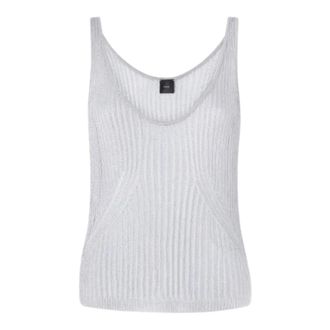 Pinko Pinko, Dames, Tops, Grijs, Maat: S Viscose