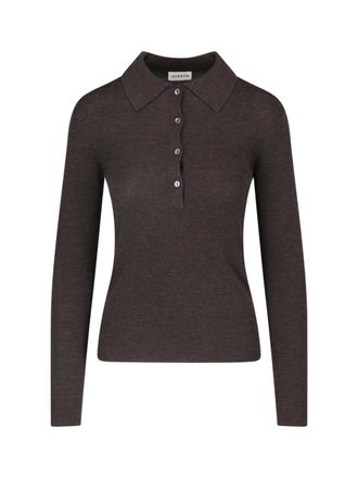 P.A.R.O.S.H. Ribbed Knit Sweater with Classic Collar