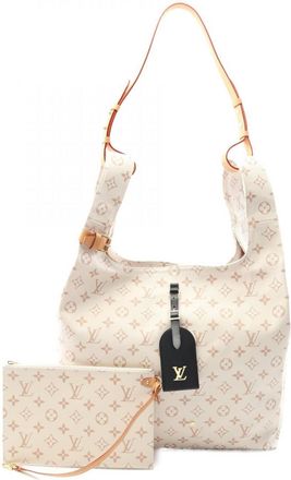 Louis Vuitton Brown White Coated Canvas Monogram Tote Bag (Pre-Owned)