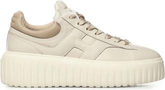 Hogan H-Stripes Sneaker - Dames - Sneakers - Beige - 37 EU - Leer - Schoenen