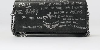 Zadig&Voltaire Borsa Rock Zadig & Voltaire in pelle a grana con stampa graffiti