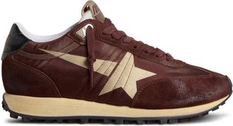 Golden Goose Burgundy Suede Beige Star Sneakers