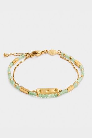 Katie Loxton Birthstone Bracelet August in Aventurine at Nordstrom