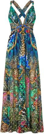 Camilla Bead Strap Gathered Panel Dress Animal Alchemy - Dames - Maxi kleedjes - Veelkleurig - S - Kleedjes