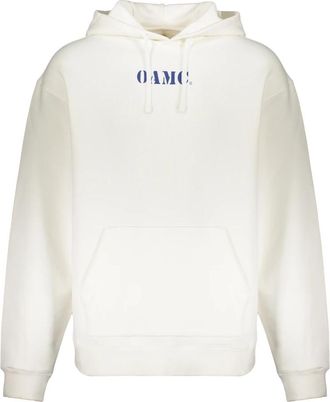 OAMC Katoenen hoodie met print voor en achter - Heren - Hoodies - Wit - M - Katoen - Hoodies & sweatvesten
