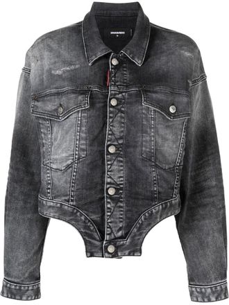 Dsquared2 cropped denim jacket - Black