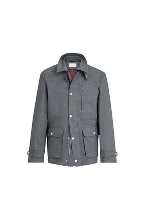 Brunello Cucinelli Bonded fresco field jacket in Grey at Nordstrom, Size 48 It
