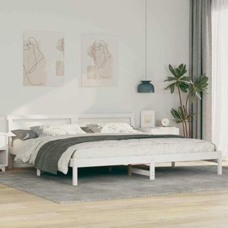vidaXL Vidaxl - Estructura De Cama Blanco 180 X 200 Cm Madera Maciza De Pino