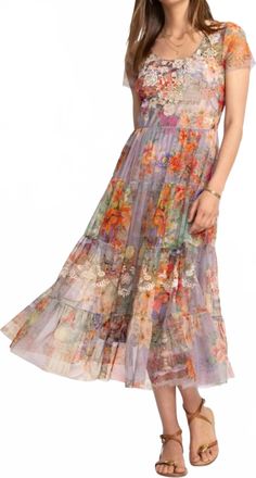 Johnny Was Yasmine Mesh Dress In Asteria