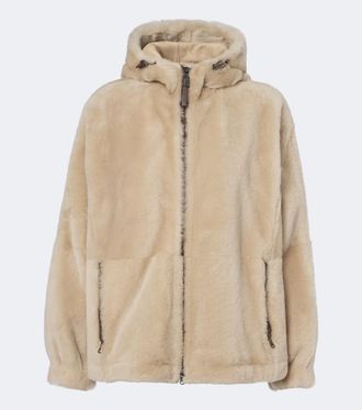 Brunello Cucinelli Monili hooded shearling jacket