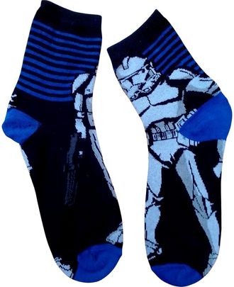 Generic Mens TV Cinema Superhero Characters Novelty Ankle Height Socks One Size UK 6-10 EU 40-45 (Black S/Wars Stormtrooper)