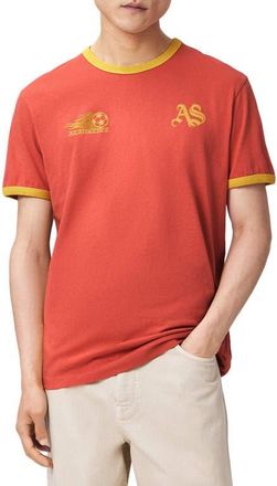 AllSaints Furia Ringer Graphic T-Shirt in Blazed Red at Nordstrom, Size Xx-Large