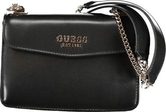 Guess Zwarte Polyethyleen Handtas met Kettinghandvatten - Dames - Schoudertassen - Zwart - ONE Size - Tassen