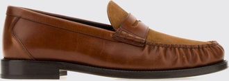 Brunello Cucinelli Mocassini Penny in pelle scamosciata con traversina