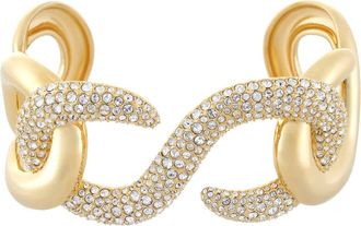 Swarovski Dextera Gold-Tone Plated Cuff Bracelet, Size L