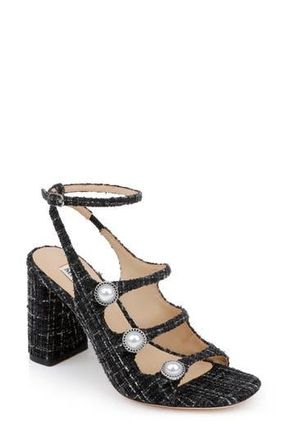 Badgley Mischka Vella Ankle Strap Sandal in Black Multi at Nordstrom Rack, Size 6.5