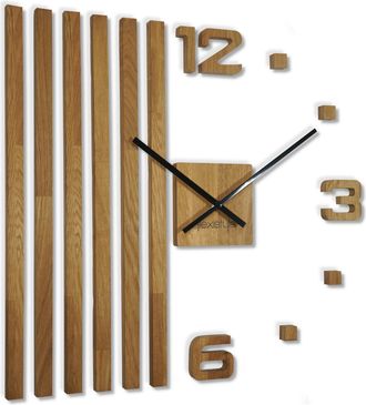 OEM Reloj De Pared De Madera De Roble Lamele 60 Cm