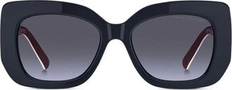 Tommy Hilfiger Zonnebril met vierkant montuur - Blauw