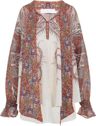 Zimmermann Multicolor Rhiannon Ramie Blouse-Donna