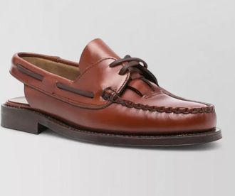 Hereu leather slingback loafers