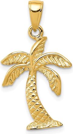 Diamond2Deal 14k Yellow Gold Palm Tree Pendant