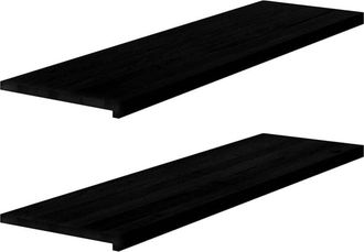 vidaXL vidaXL Davanzali 2 pz Marrone Scuro 140x40x2 cm Legno Massello Rovere