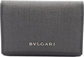 Bulgari Pre-owned Wallets, male, Black, Size: ONE SIZE Pre-owned Business Card Case
