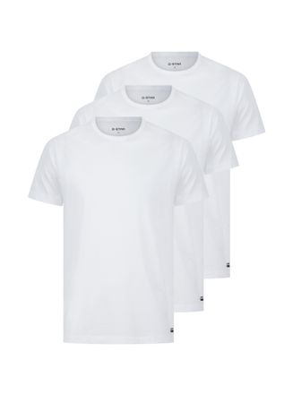 G-Star T-Shirt G-STAR COVE, T-SHIRTS 3 PACK CREW, Herren, Gr. XXL, hellwei&szlig;, Jersey, Obermaterial: 50% Baumwolle, 45% Modal, 5% Elasthan, unifarben, regular 