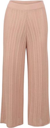 Baobab Clarissa Knit Pants - Dames - Wijde Broeken - Beige - M - Broeken