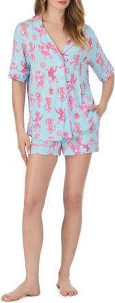 Room Service PJs Print Boxer Pajamas in Blue/print at Nordstrom, Size X-Small