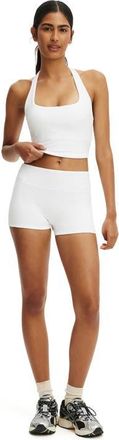 Cotton On Womens Active Ultra Soft Micro Shortie Short in White at Nordstrom, Size Medium