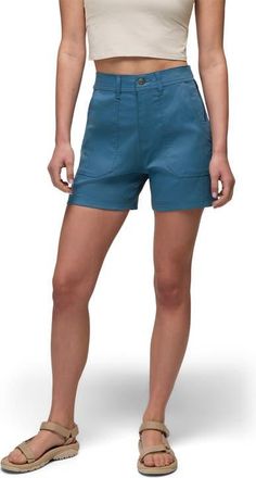 Prana Stretch Zion Cargo Shorts in Bluff Blue at Nordstrom, Size 10