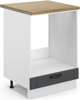 Vicco Armario Para Horno Empotrado Fame-line, Antracita Casa De Campo, 60 Cm, Et Roble Vicco