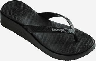 Havaianas Womens Havaianas Womens High Platform Flip Flops - Black - Size: 8/8.5/9
