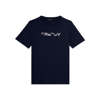 Freddy T-shirt Manica Corta con Logo FREDDY Olografico